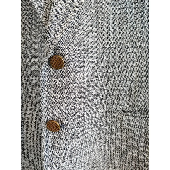 Mitchells Navy & White  Houndstooth Sport Coat Blazer Jacket Size 42R - Picture 6 of 10